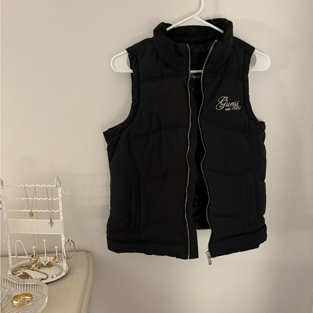 Guess Charcoal Puffer Vest